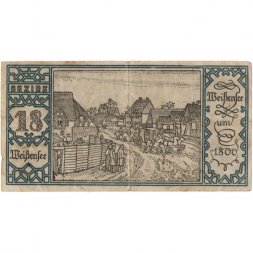 Германия (нотгельд) 50 пфеннигов 1921 год - Серия "Районы Берлина". Вайсензее около 1800 г. (вид 18) - F