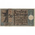 Германия (нотгельд) 50 пфеннигов 1921 год - Серия &quot;Районы Берлина&quot;. Вайсензее около 1800 г. (вид 18) - F