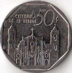 Монета Куба 50 сентаво 1994 год