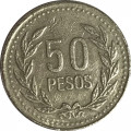 Колумбия 50 песо 2005 год