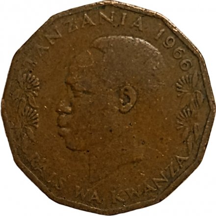 Танзания 5 сенти 1966 год