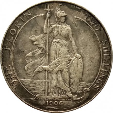 Великобритания 2 шиллинга (1 флорин) 1906 год
