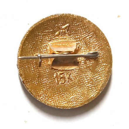 Значок В.И. Ленин, голова, круглый, золотистый