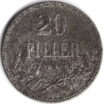 Венгрия 20 филлеров 1917 год