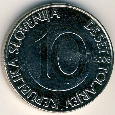 Словения 10 толаров 2006 год - Стилизованная лошадь