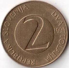 Словения 2 толара 1994 год