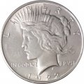 США 1 доллар 1922 год - Peace Dollar (без отметки монетного двора)