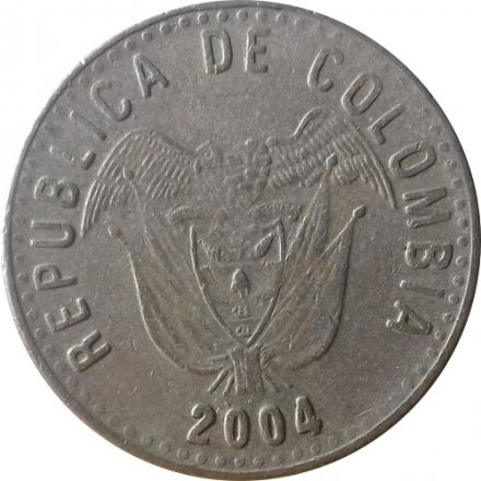 Колумбия 50 песо 2004 год