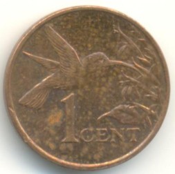 Монета Тринидад и Тобаго 1 цент 2011 год - Колибри
