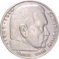 Третий Рейх 5 рейхсмарок 1936 год (D)