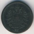 Германия 2 пфеннига 1876 год (A)