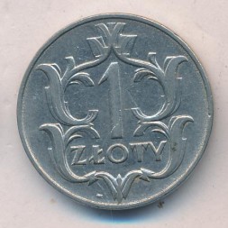 Польша 1 злотый 1929 год - VF