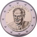 Монако 2 евро 2023 год - 100 лет со дня рождения Ренье III