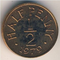 Гернси 1/2 пенни 1979 год