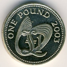 Монета Гернси 1 фунт 2003 год
