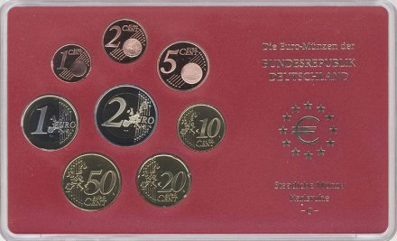 Евро серия Proof Германия 2003 год - Монетный двор «G» (8 монет)