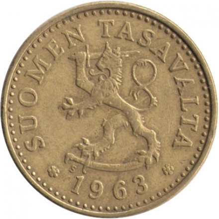 Финляндия 10 пенни 1963 год