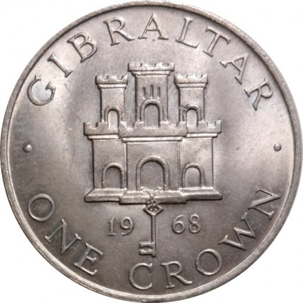 Гибралтар 1 крона 1968 год