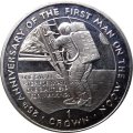 Гибралтар 1 крона 1994 год - 25 лет первому человеку на Луне. Один маленький шаг для человека, один гигантский скачок для человечества