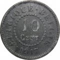 Бельгия 10 сантимов 1917 год