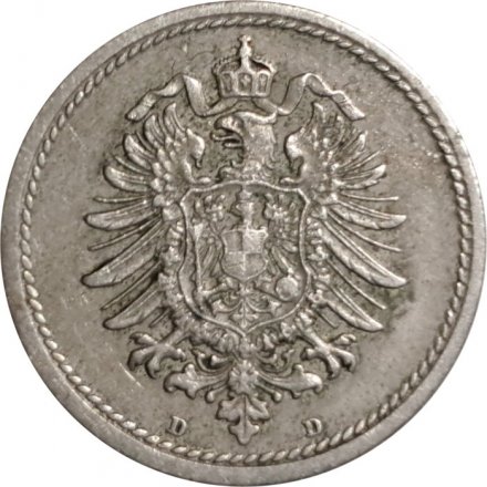 Германия 5 пфеннигов 1874 год (D)