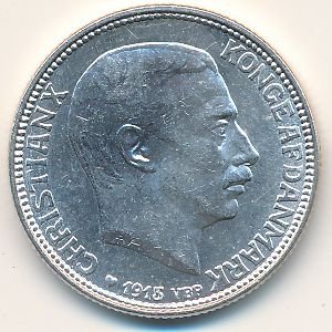 Дания 1 крона 1915 год