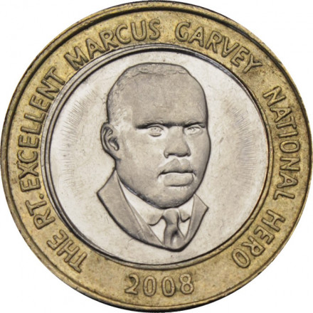 Ямайка 20 долларов 2008 год - Маркус Гарви