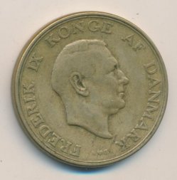 Дания 2 кроны 1947 год - Король Фредерик IX