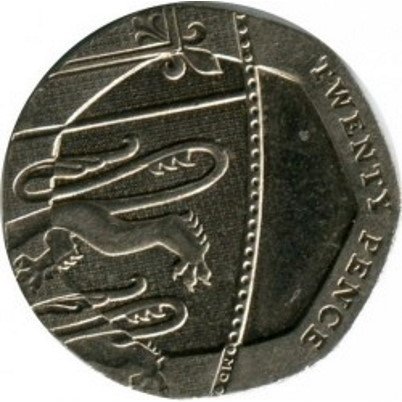 Великобритания 20 пенсов 2009 год