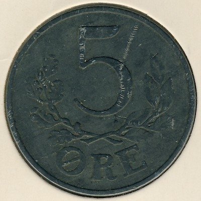 Дания 5 эре 1945 год