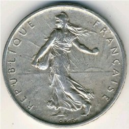Франция 5 франков 1960 год