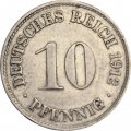 Германия 10 пфеннигов 1912 год (D)
