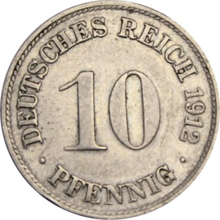 Германия 10 пфеннигов 1912 год (D)