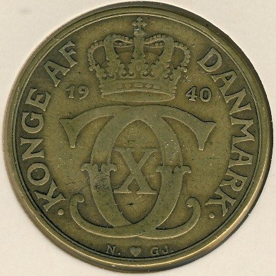 Дания 2 кроны 1940 год