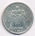 Франция 5 франков 1874 год