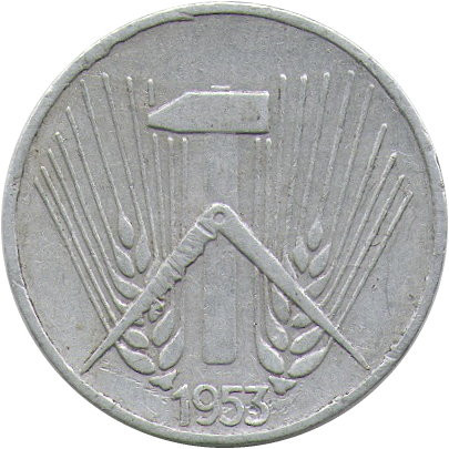ГДР 1 пфенниг 1953 год (E)