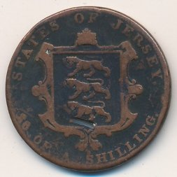 Джерси 1/26 шиллинга 1844 год