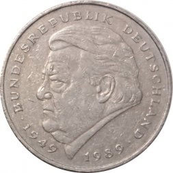 ФРГ 2 марки 1990 год - Франц Йозеф Штраус, 40 лет Федеративной Республике (1949-1989) (D)