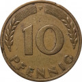 ФРГ 10 пфеннигов 1949 год - F
