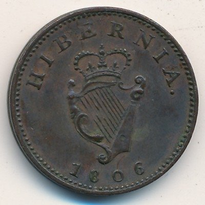 Ирландия 1 фартинг 1806 год
