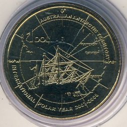 Австралия 1 доллар 2007 год - Международный полярный год