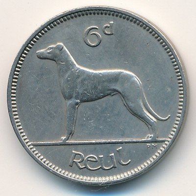 Ирландия 6 пенсов 1953 год