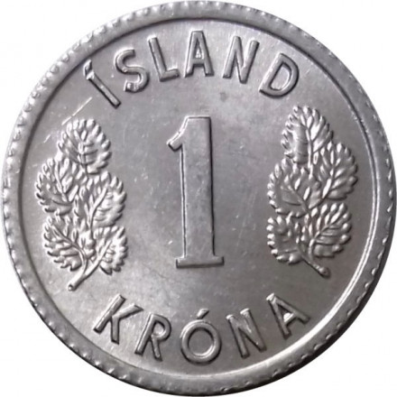 Исландия 1 крона 1977 год