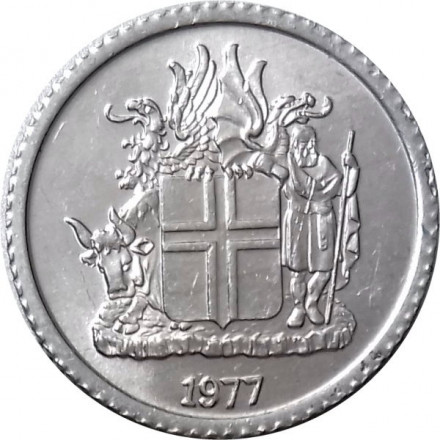 Исландия 1 крона 1977 год