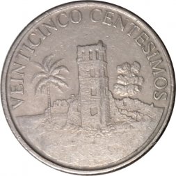 Панама 25 сентесимо 2003 год - Панама-Вьехо (башня кафедрального собора)