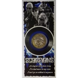 «Scorpions» - Гравированная цветная монета 10 рублей в буклете