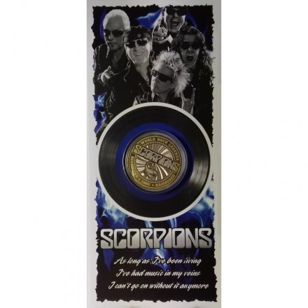 «Scorpions» - Гравированная цветная монета 10 рублей в буклете