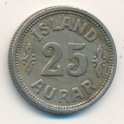 Исландия 25 эйре 1923 год