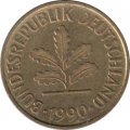 ФРГ 5 пфеннигов 1990 год - D