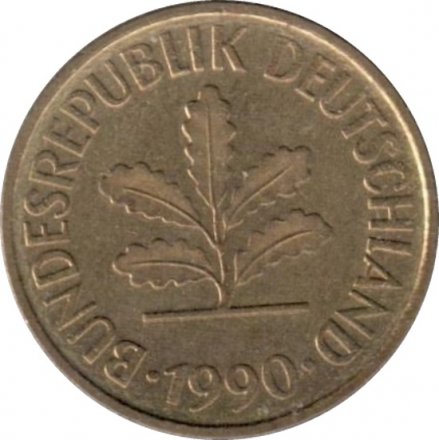 ФРГ 5 пфеннигов 1990 год - D